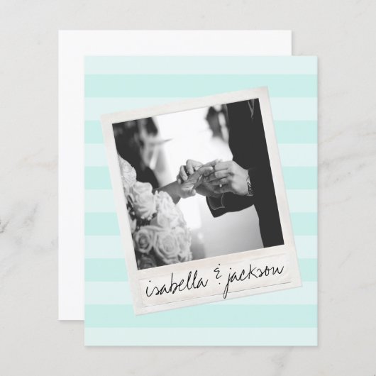 の結婚Instagramフォトレトロフレームカスタム文字 (正面/裏面)