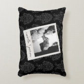 の結婚Instagramフォトレトロフレームカスタム文字 アクセントクッション (正面(垂直))