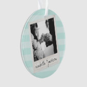 の結婚Instagramフォトレトロフレームカスタム文字 オーナメント (正面)