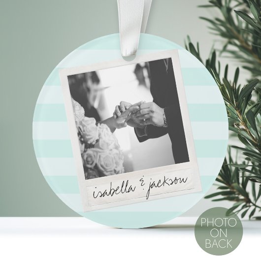 の結婚Instagramフォトレトロフレームカスタム文字 オーナメント