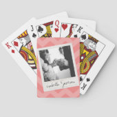 の結婚Instagramフォトレトロフレームカスタム文字 トランプ (裏面)