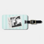 の結婚Instagramフォトレトロフレームカスタム文字 ラゲッジタグ (正面横)
