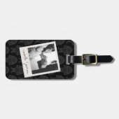 の結婚Instagramフォトレトロフレームカスタム文字 ラゲッジタグ (正面横)