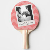 の結婚Instagramフォトレトロフレームカスタム文字 卓球ラケット (正面)