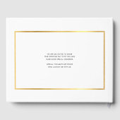 の結婚KEEPSAKEシンプルスタイリッシュ金ゴールドフェイクフレーム ゲストブック (裏面)