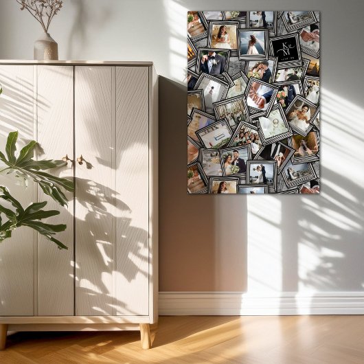 の結婚Keepsake 30フォトコラージブラックID1065 フォトプリント