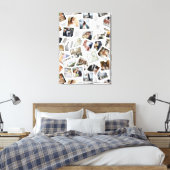 の結婚Keepsake 30フォトコラージホワイトID1065 キャンバスプリント (インサイチュ (寝室))