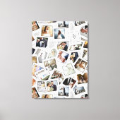 の結婚Keepsake 30フォトコラージホワイトID1065 キャンバスプリント (正面)