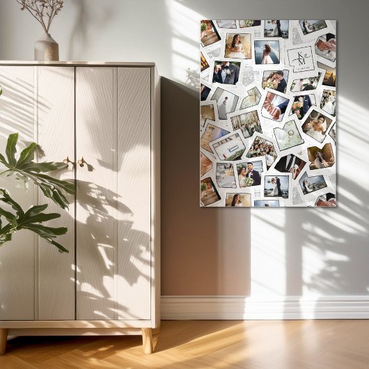 の結婚Keepsake 30フォトコラージホワイトID1065 フォトプリント