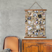 の結婚Keepsake 30フォトコラージュ金ゴールドID1065 吊り下げ型タペストリー