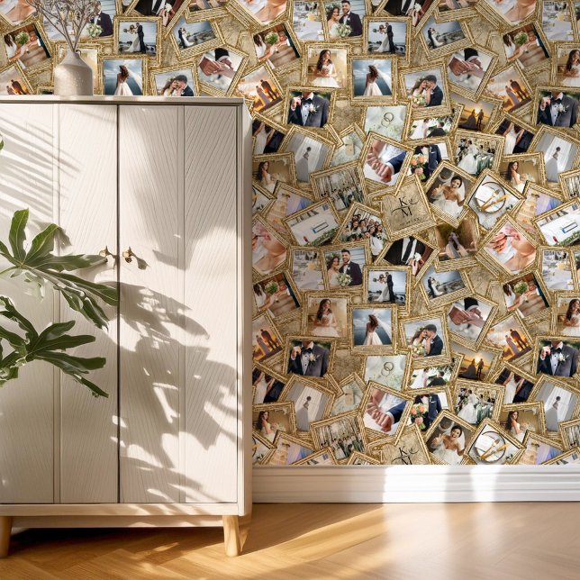 の結婚Keepsake 30フォトコラージュ金ゴールドID1065 壁紙 (クリエイターアップロード済み)