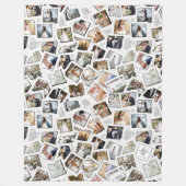 の結婚Keepsake 31フォトコラージホワイトID1065 フリースブランケット (正面)