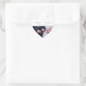 の結婚Keepsake Photo白エレガント色 ハートシール (バッグ)