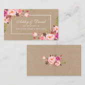 の結婚Kraftピンク赤面レジストリ挿入カード エンクロージャーカード (正面/裏面)