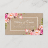 の結婚Kraftピンク赤面レジストリ挿入カード エンクロージャーカード (正面)