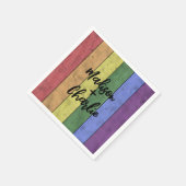 の結婚LGBTフラグプライドヴィンテージ名前をカスタムする スタンダードカクテルナプキン (角)