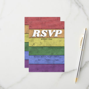 の結婚LGBTフラグプライドヴィンテージ日付の保存 出欠カード