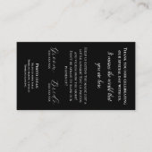の結婚Napkin Insertサンキューカード 名刺 (正面)