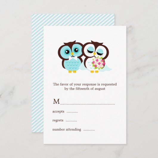 の結婚OWLS RSVP (正面/裏面)