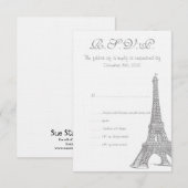 の結婚Paris RSVPカード 招待状 (正面/裏面)