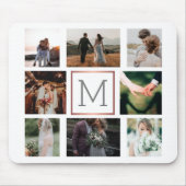 の結婚Photo Collage Monogram マウスパッド (正面)