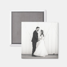 の結婚PHOTO Newlyweds氏とミセス・白黒の好意 マグネット