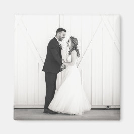 の結婚PHOTO Newlyweds氏とミセス・白黒の好意 マグネット