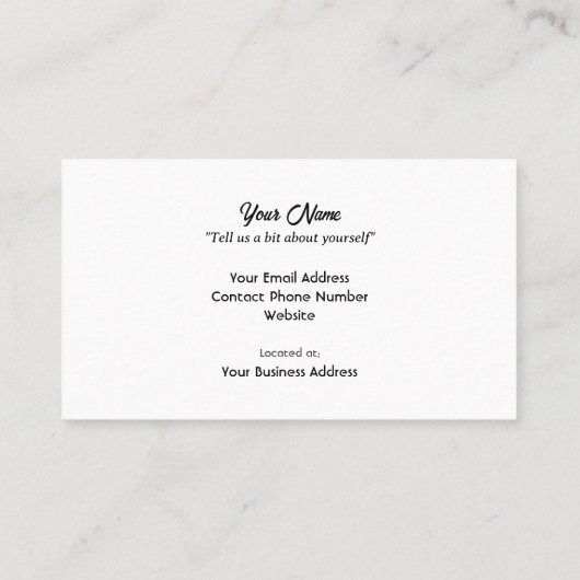 の結婚Photographer v2 （Camera Flashを使用） 名刺 (裏面)