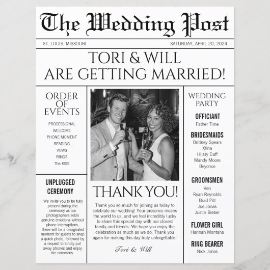 の結婚Postプログラム (正面)