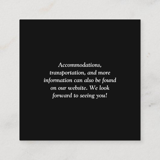 の結婚QRコード白黒 エンクロージャーカード (裏面)