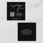 の結婚QRコード白黒 エンクロージャーカード (正面/裏面)