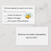 の結婚R.S.V.P.カード エンクロージャーカード (正面/裏面)