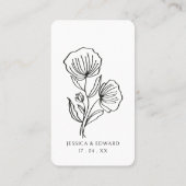 の結婚Red White Scan Qrコードフォトアルバムモダン 名刺 (裏面)