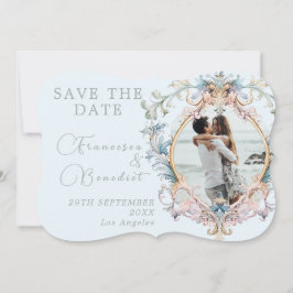 の結婚Regency Monogramが日エレガント付を保存 セーブザデート