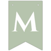 の結婚Sage Green 7 Letter Name Mr.ミセス・ハート バンティングフラッグ (第2の旗)