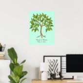 の結婚Sign In Tree Poster ポスター (ホームオフィス)