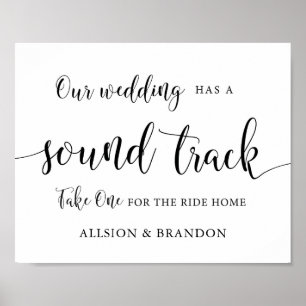 の結婚Soundtrack Music CD結婚式の引き出物のサイン ポスター