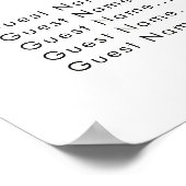 の結婚Sprigs – アルファベット順の座席表 ポスター (角)