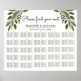 の結婚Sprigs – アルファベット順の座席表 ポスター