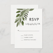 の結婚Sprigs、RSVPカード 出欠カード (正面/裏面)