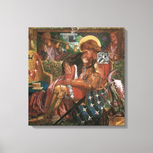 の結婚St George、プリンセスSabra by Rossetti キャンバスプリント (正面)