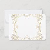 の結婚StargazerフローラRSVPカード (裏面)