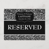 の結婚TABLE RESERVED符号パタモダンーン ポストカード (裏面)