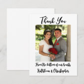 の結婚Thank You Noteカード ノートカード (正面/裏面)