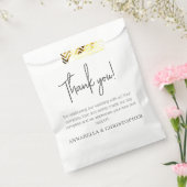 の結婚Thank You Noteミニマルスタイリッシュリスト フェイバーバッグ