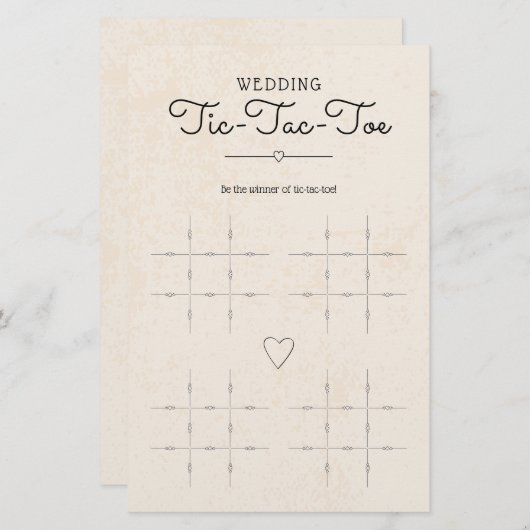 の結婚Tic-Tac-Toeとハートテーブルゲーム (正面/裏面)