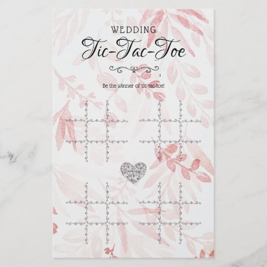 の結婚Tic-Tac-Toe装飾テーブルゲームフローラ (正面)