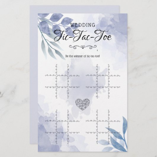 の結婚Tic-Tac-Toe装飾テーブルゲームフローラ (正面/裏面)