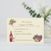 の結婚Vineyardの応答カード 招待状 (スタンド正面)