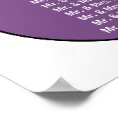 の結婚Violet 12テーブル座席表 ポスター (角)